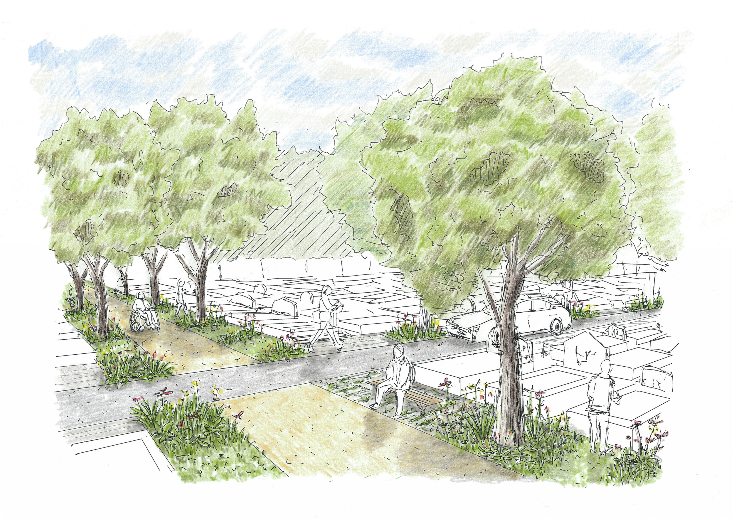 Rénovation et renaturation du cimetière d&rsquo;Aubervilliers - Topager